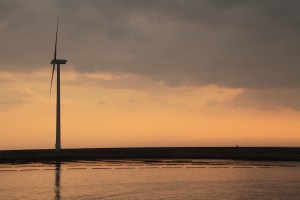 Wind turbine at Neeltje Jans. 