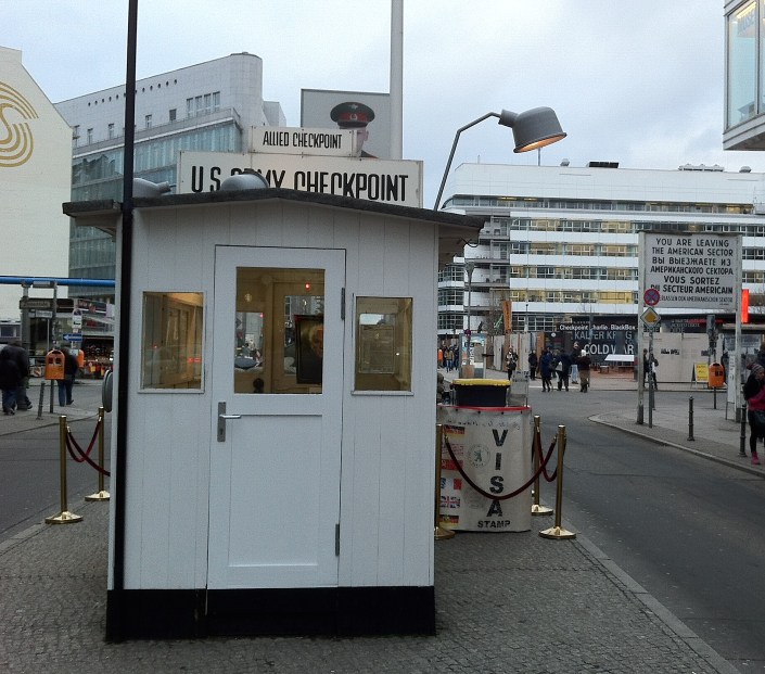 Checkpoint Charlie nowadays is simply a tourist attraction with fake soldiers spoiling the photographic opportunities